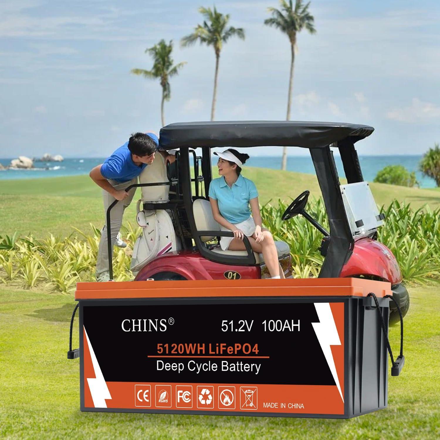Powering Our Rounds: ‌Reviewing the CHINS 48V 100Ah Golf Cart‌ Battery