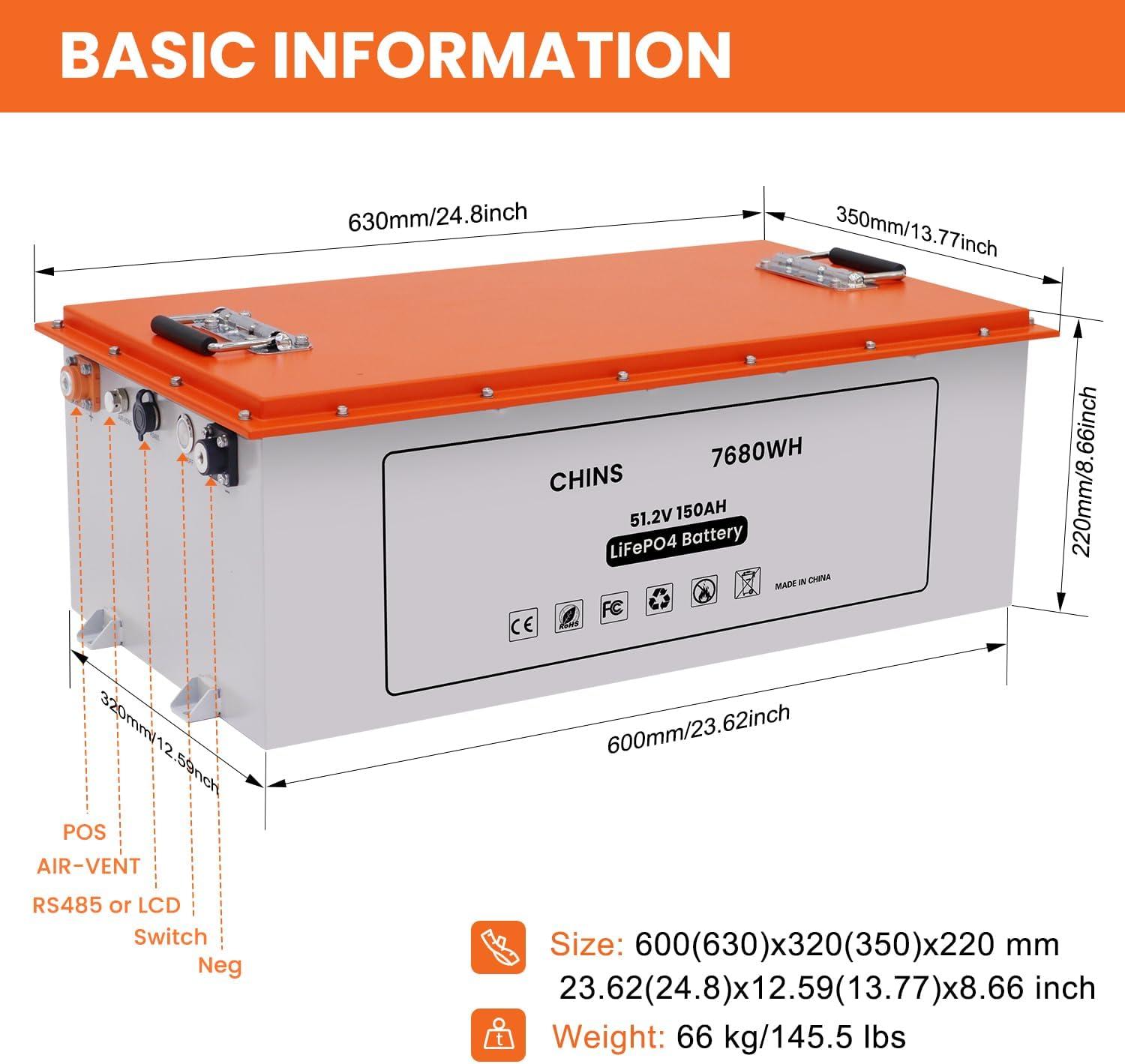 Why We Trust the CHINS 48V 150Ah Lithium Golf Cart Battery